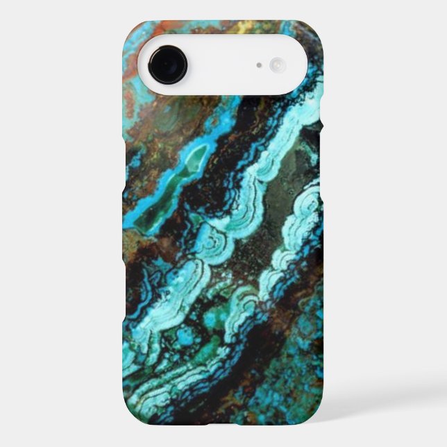 Azurite Malachite Gemstone iPhone 4 case (Back)