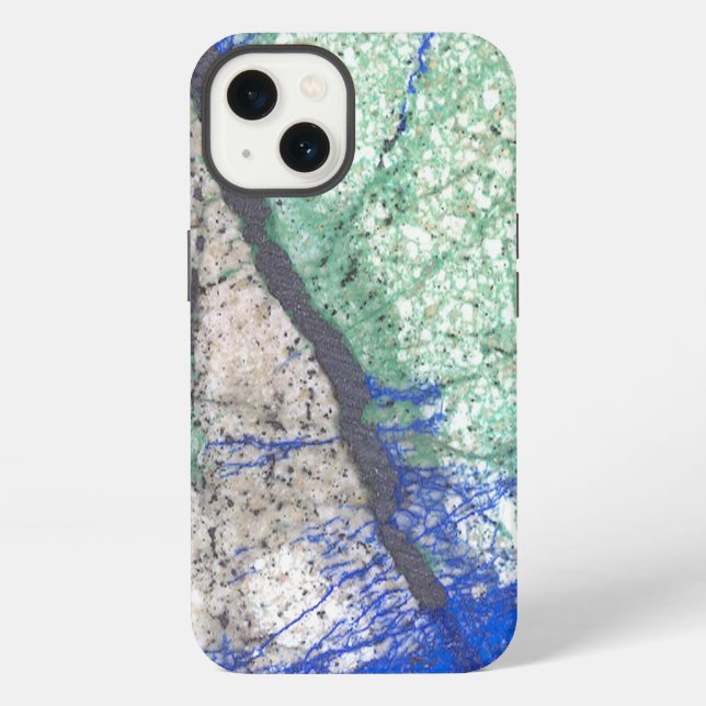 Azurite Malachite Stone  iPhone Case (Back)