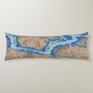 Azurite Stone  Beige and Turquoise  Body Cushion
