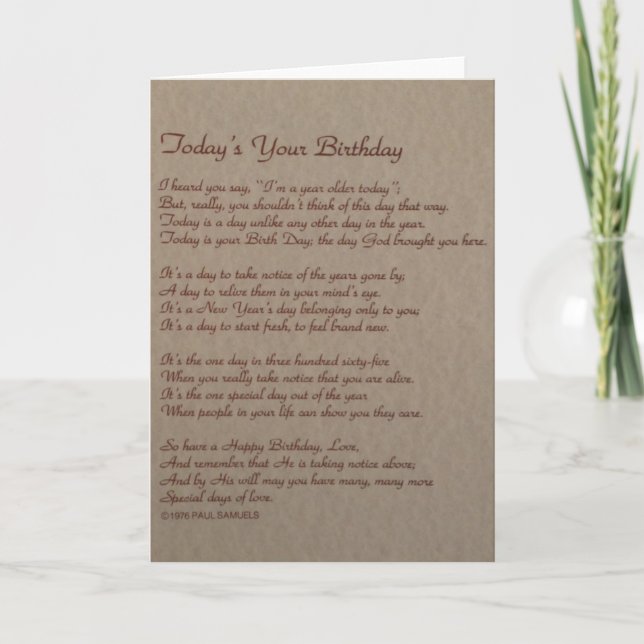 B04: Today is Your Birthday Card (Front)