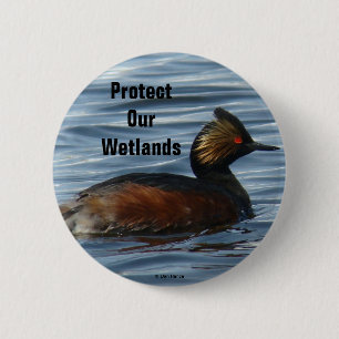 B13 Eared Grebe 6 Cm Round Badge