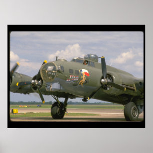 B17 Closeup, Front Left_WWII Planes Poster