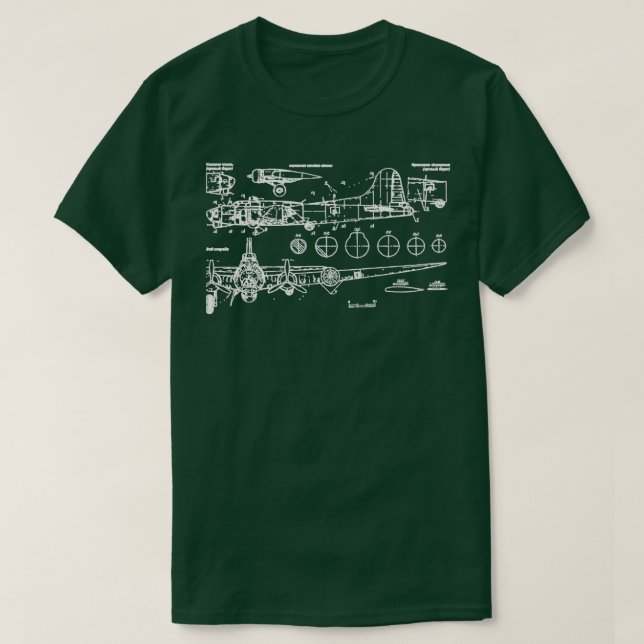 B17 Concept Blueprint  T-Shirt (Design Front)