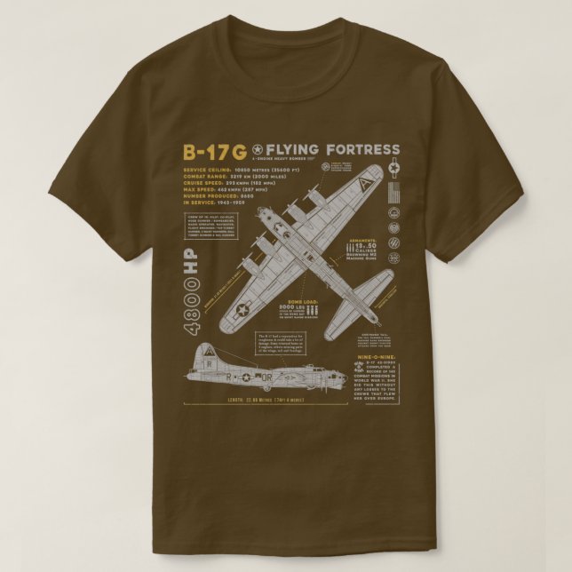 B17 Flying Fortress  (2)  T-Shirt (Design Front)