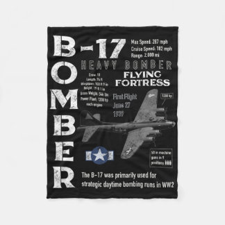 B17 Flying Fortress Fleece Blanket