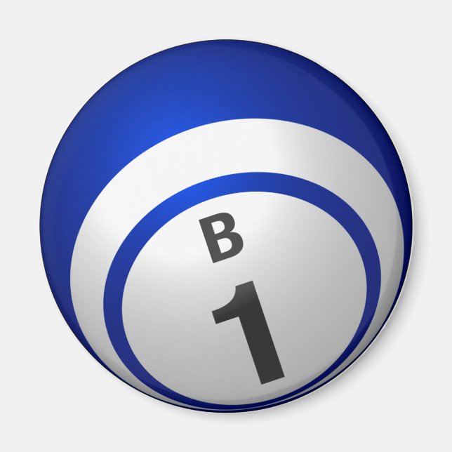 B1 bingo ball magnet (Front)