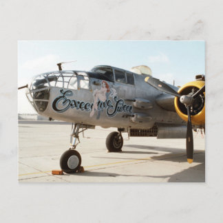 B25 MITCHELL BOMBER " EXECUTIVE SWEET" NOSE ART POSTCARD