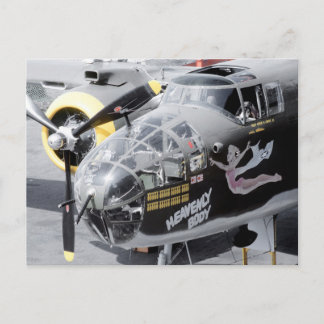 B25 MITCHELL BOMBER " HEAVENLY BODY" NOSE ART POSTCARD