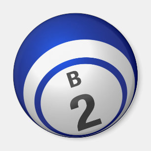 B2 bingo ball magnet