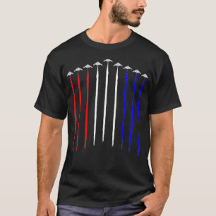 B2 Bomber Squadron Contrails American Flag Stealth T-Shirt