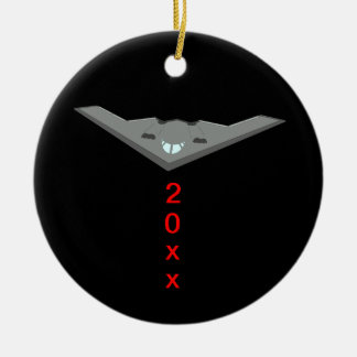 B2 Stealth Bomber Silent Night Ceramic Tree Decoration