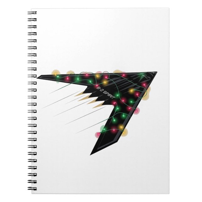 B2 Stealth Spirit Christmas Aeroplane Jet Digital  Notebook (Front)