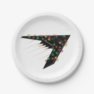 B2 Stealth Spirit Christmas Aeroplane Jet Digital  Paper Plate