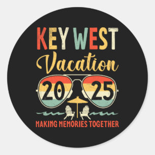 B2shop Happy New Trip Key West Vacation 2025 Makin Classic Round Sticker