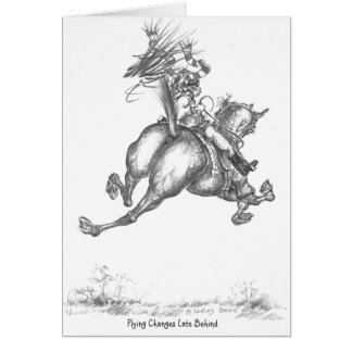 B40 card "Flying changes late behind"