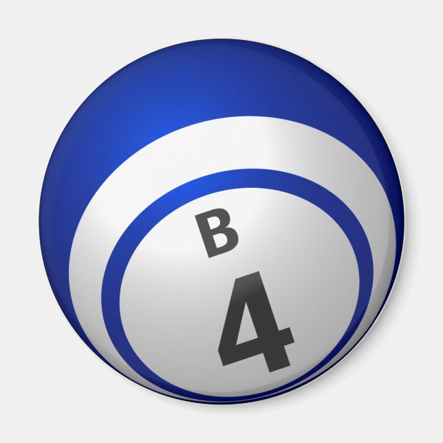 B4 bingo ball magnet (Front)