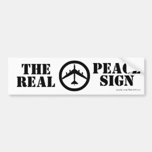 B52 The Real Peace Sign Bumper Sticker
