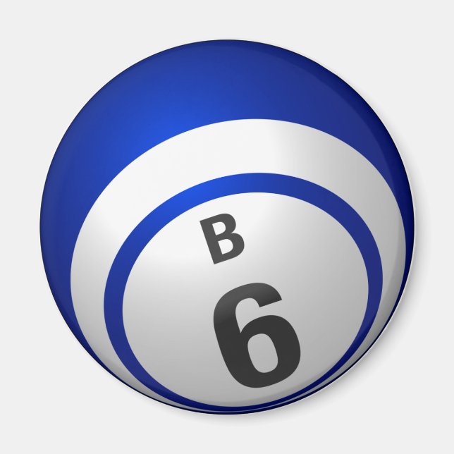 B6 bingo ball magnet (Front)