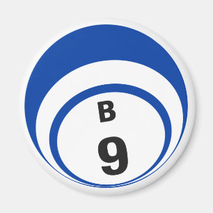 B9 bingo ball fridge magnet