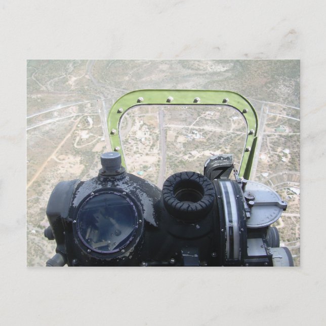 B-17 bombardier seat over Arizona Postcard (Front)