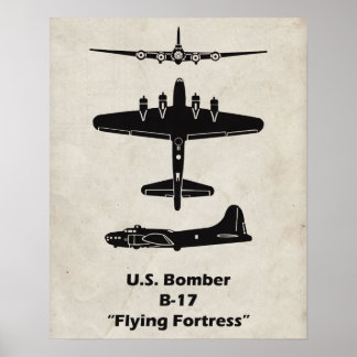 B-17 Flying Fortress Aeroplane Poster