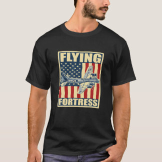 B-17 Flying Fortress Aeroplane USAF Aircraft Bombe T-Shirt
