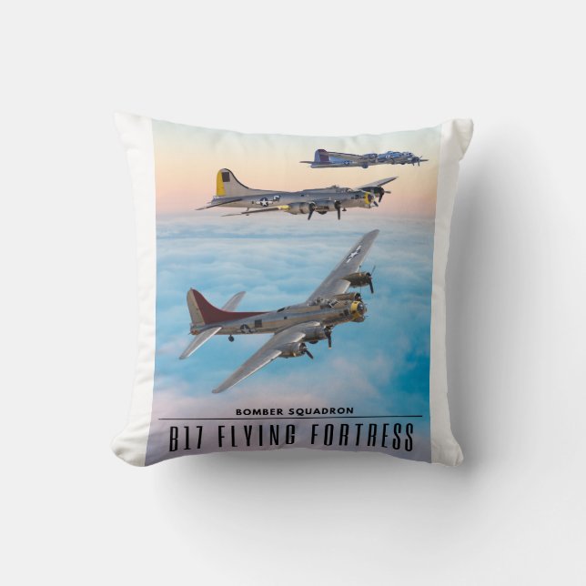 B-17 Flying FORTRESS BOMBER SQUADRON Cushion (Front)