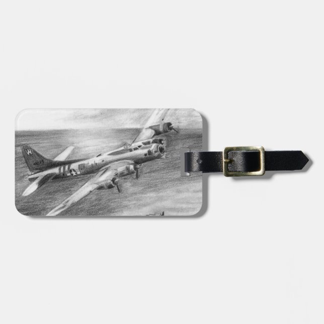 (B-17) Flying Fortress Luggage Tag (Front Horizontal)