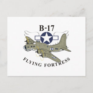 B-17 flying fortress postcard