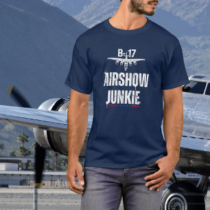 B-17 Vintage Aeroplane Airshow Junkie Aviation WWI T-Shirt