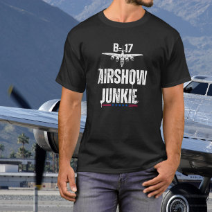 B-17 Vintage Aeroplane Airshow Junkie Aviation WWI T-Shirt