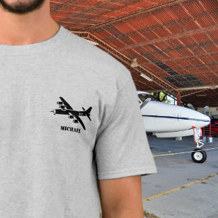B-17 Vintage Aeroplane Airshow WWII Military Custo T-Shirt