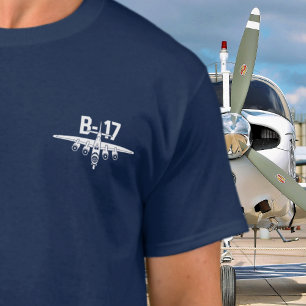 B-17 Vintage Aeroplane Airshow WWII Military Veter T-Shirt