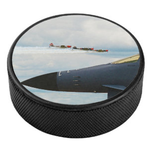 B-1 Bomber and WWII Fighters Hockey Puck