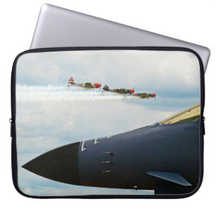 B-1 Bomber and WWII Fighters Laptop Sleeve