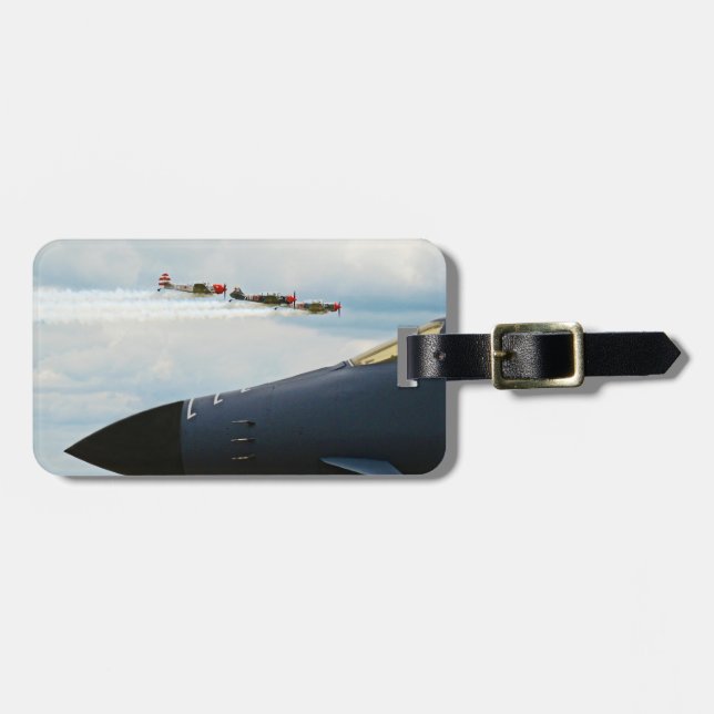 B-1 Bomber and WWII Fighters Luggage Tag (Front Horizontal)