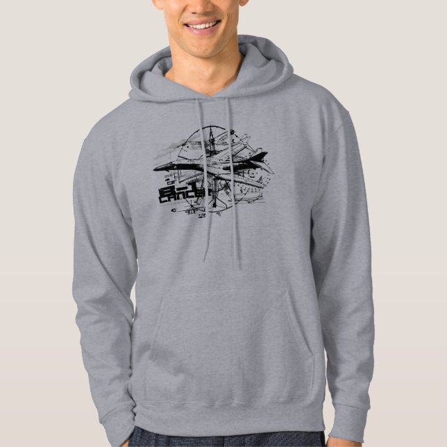 B-1 Lancer Men's Basic Hooded Sweatshirt (Front)
