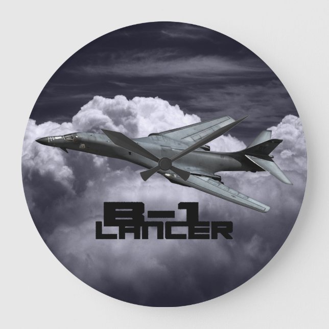 B-1 Lancer Round (Large) Wall Clock (Front)