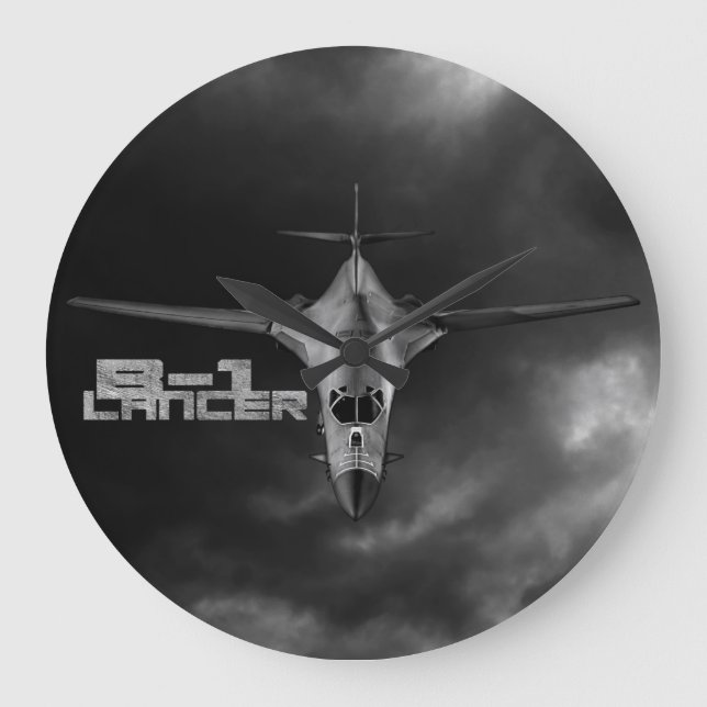 B-1 Lancer Round (Large) Wall Clock (Front)