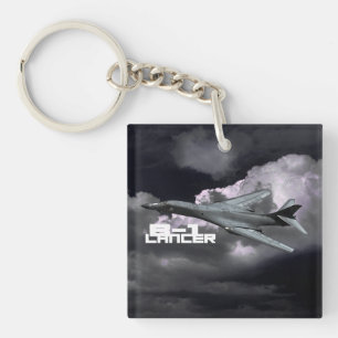 B-1 Lancer Square (double-sided) Keychain
