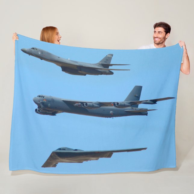 B-1B, B-52H and B-2 Fleece Blanket (In Situ)