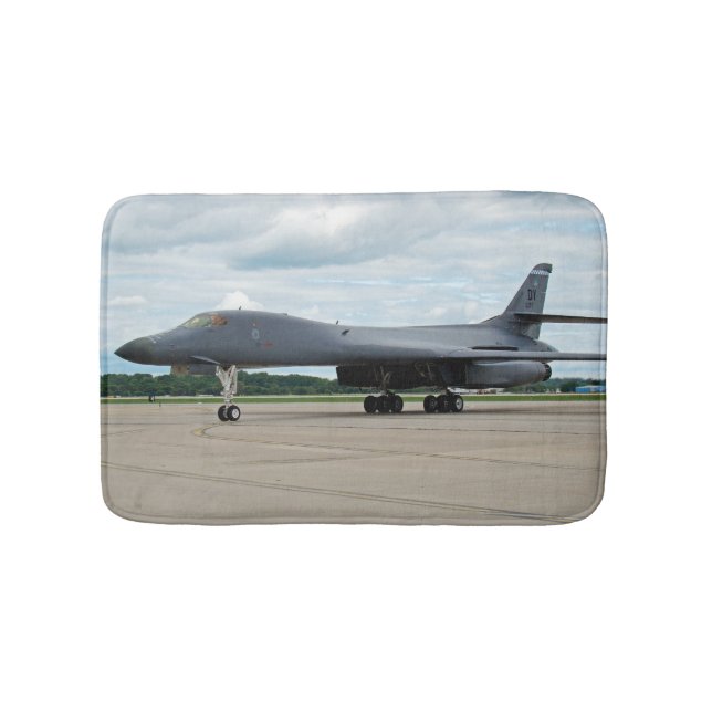 B-1B Lancer Bomber on Ground Bath Mat (Front)