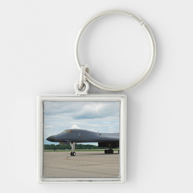 B-1B Lancer Bomber on Ground Key Ring (Front)