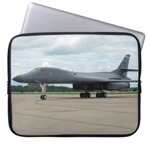 B-1B Lancer Bomber on Ground Laptop Sleeve
