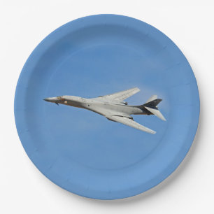 B-1B Lancer Bomber Wings Swept Paper Plate