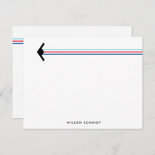 B-21 Bomber with Stripe Contrail Stationery  Card