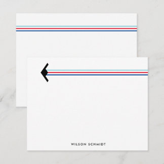 B-21 Bomber with Stripe Contrail Stationery Card