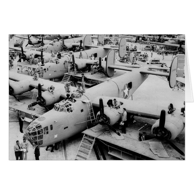 B-24 Bomber Assembly Line, 1943 (Front Horizontal)