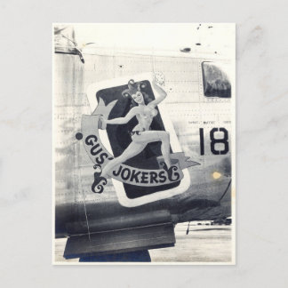 B-24 Nose Art “Gus' Jokers” Postcard