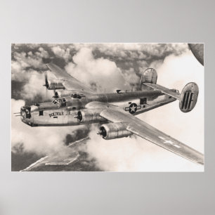 B-24 on Patrol Poster